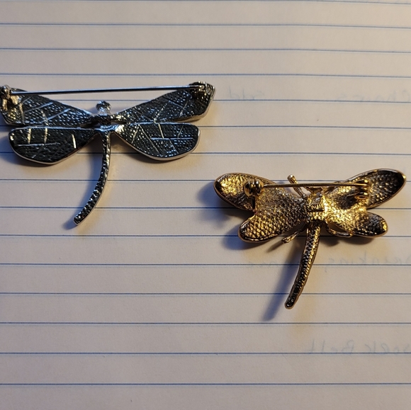 2 Vintage Dragon Fly Pendants - Picture 2 of 6
